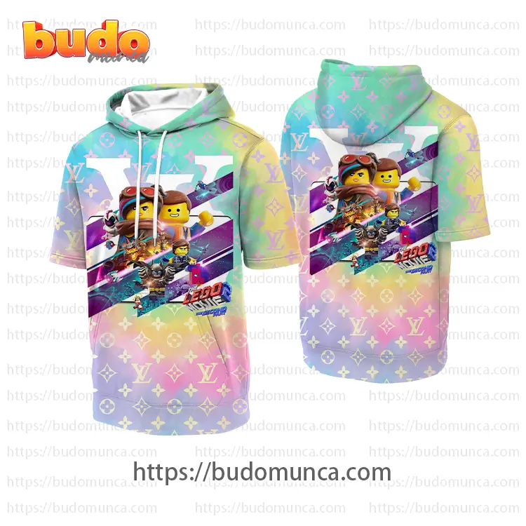 Louis vuitton and the lego movie hooded short sleeve t-shirt gift uninque for kid man women